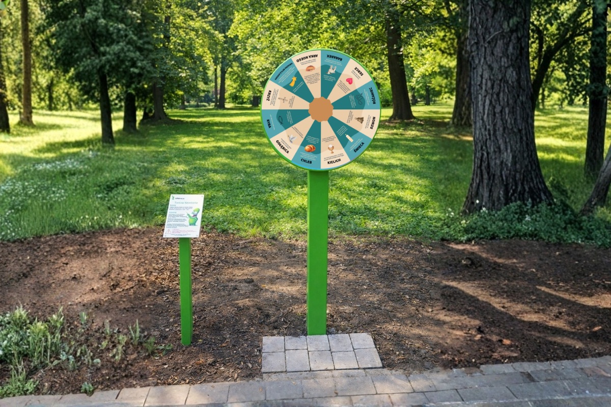Koło Symbole wiary w parku